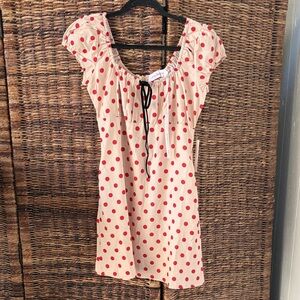 BNWT Lisa Says Gah Mini Dress with Red Polka Dots